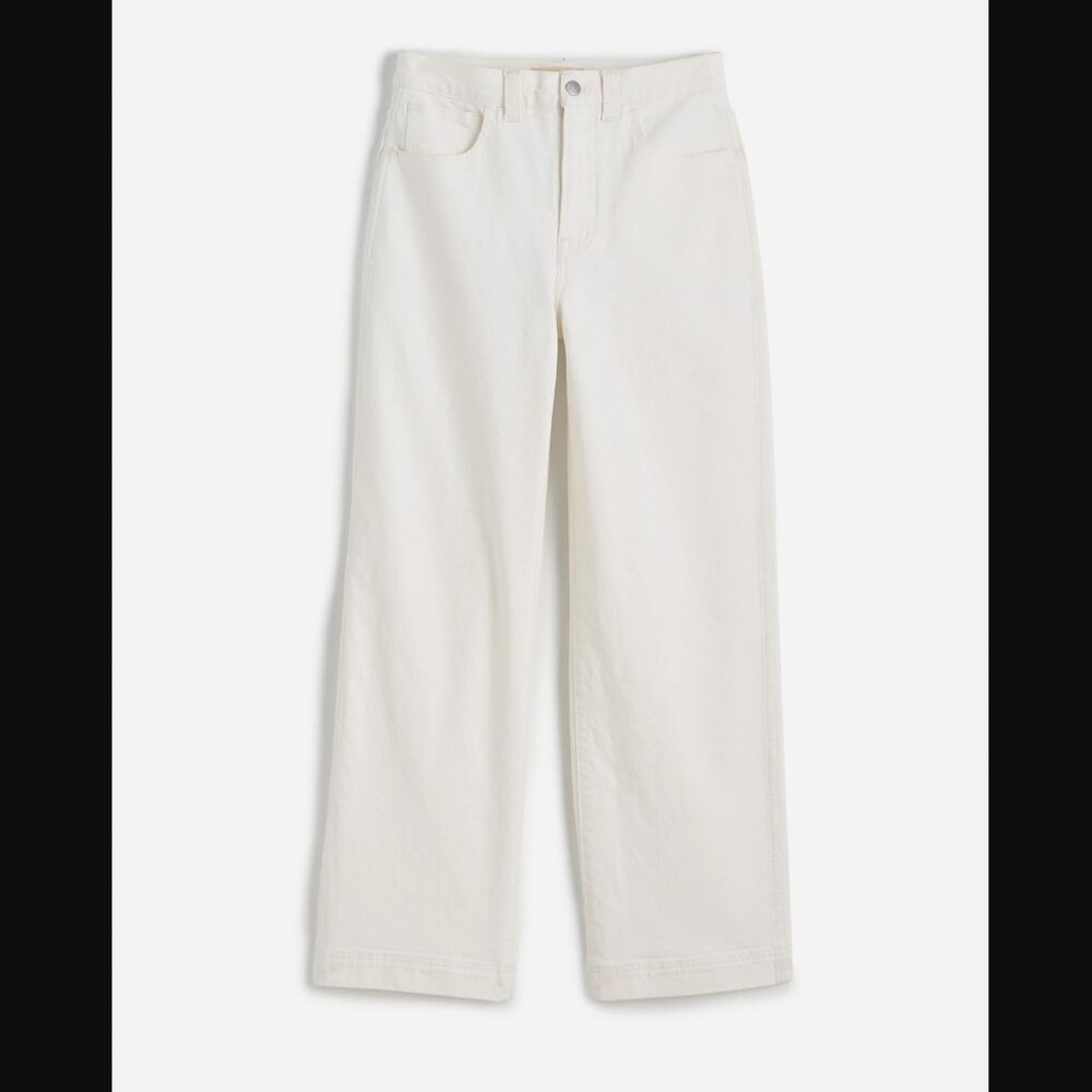 Madewell Women's Cream Flare & Wide Leg Jeans